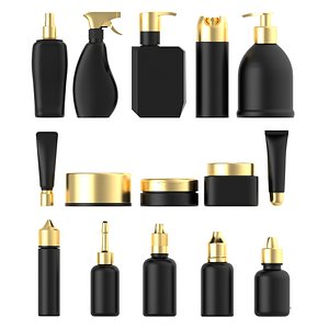 3D Cosmetic containers 3d models and mockup Collection 2 model