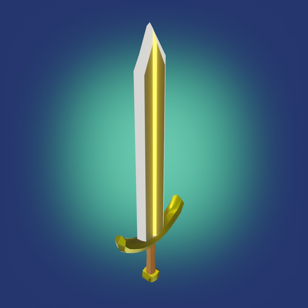 Sword Low Poly Game Ready 3D Model - TurboSquid 1750964