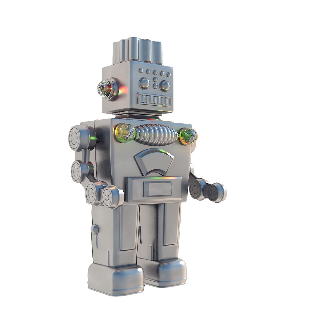 3d Model Robot Metallic