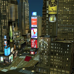 night new york city 3d model