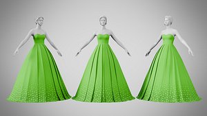 3D Dress 48 Kelly Green