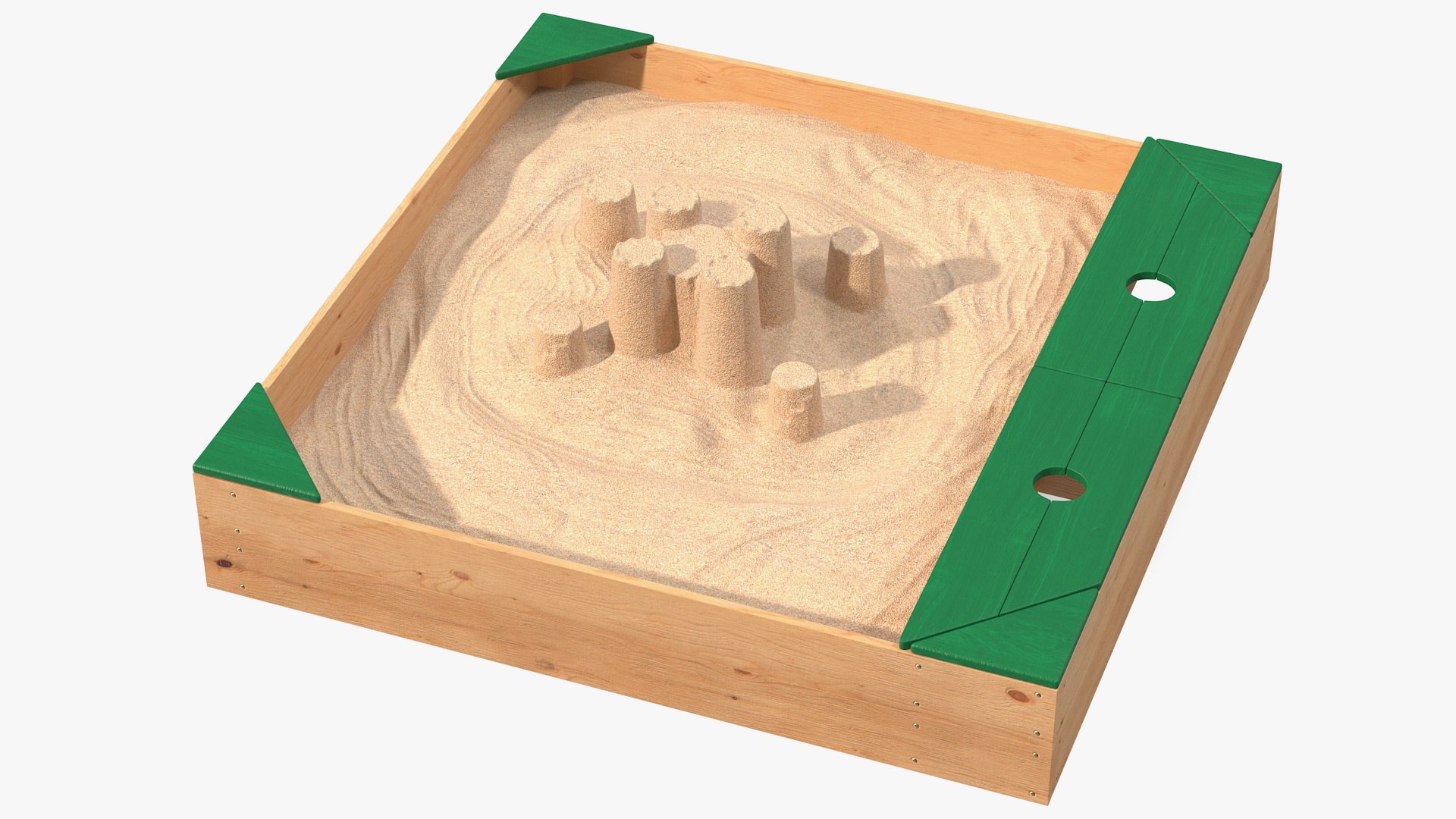 Sand Castle in Sandpit 3D model preview
