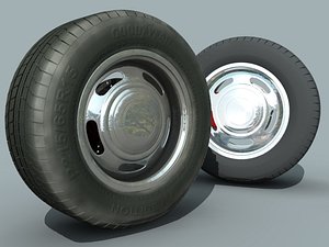 wheel tire hub brake disc 3d model