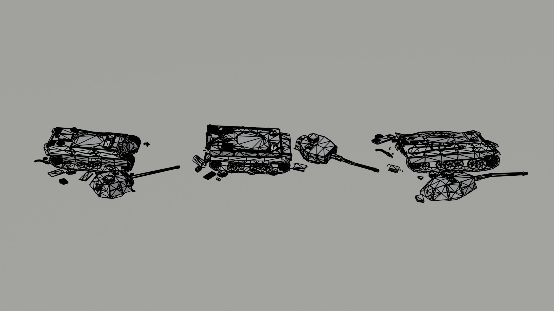 3D Low-poly Cartoon Dieselpunk Tanks Polygonal Style - TurboSquid 2206295