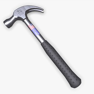 3D Claw Hammer Low-poly PBR model
