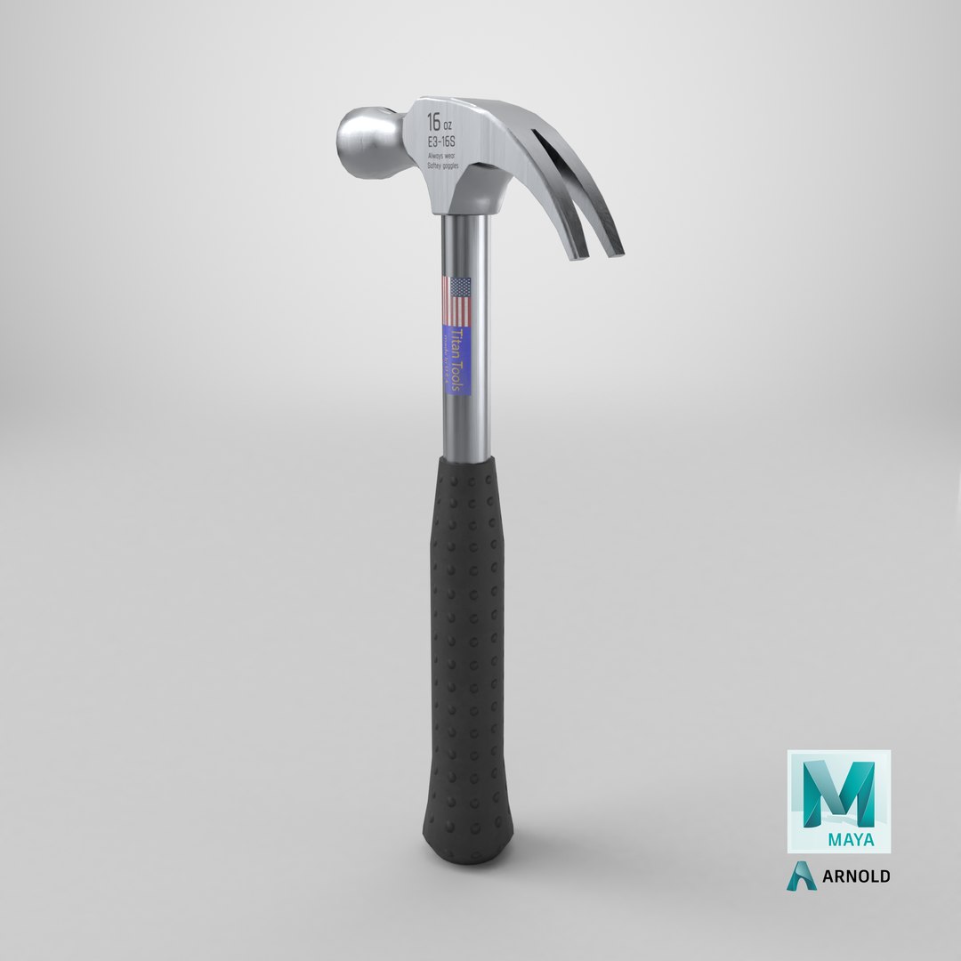 3D Claw Hammer Low-poly PBR model https://p.turbosquid.com/ts-thumb/W9/qEwiYH/P0/stemcell_maya_arnold_render/png/1713190763/1920x1080/fit_q87/b7675e7d6417cf6d11236a9d15769b59413c7901/stemcell_maya_arnold_render.jpg
