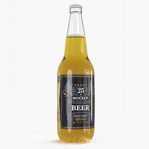 Light Beer Bottle Mockup