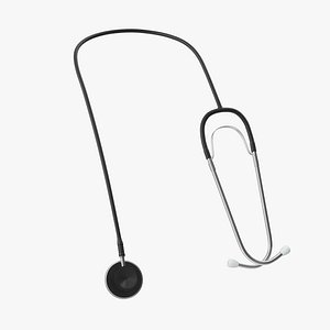 stethoscope 2 black 3D model