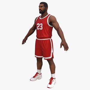 Basketball Player Red - 3d Model 3D model