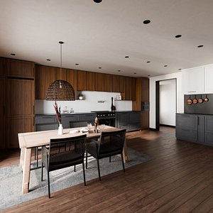 Scandinavian kitchen interior