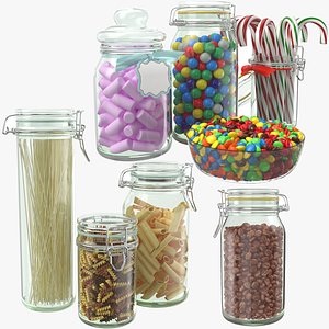 glass jars 3D model