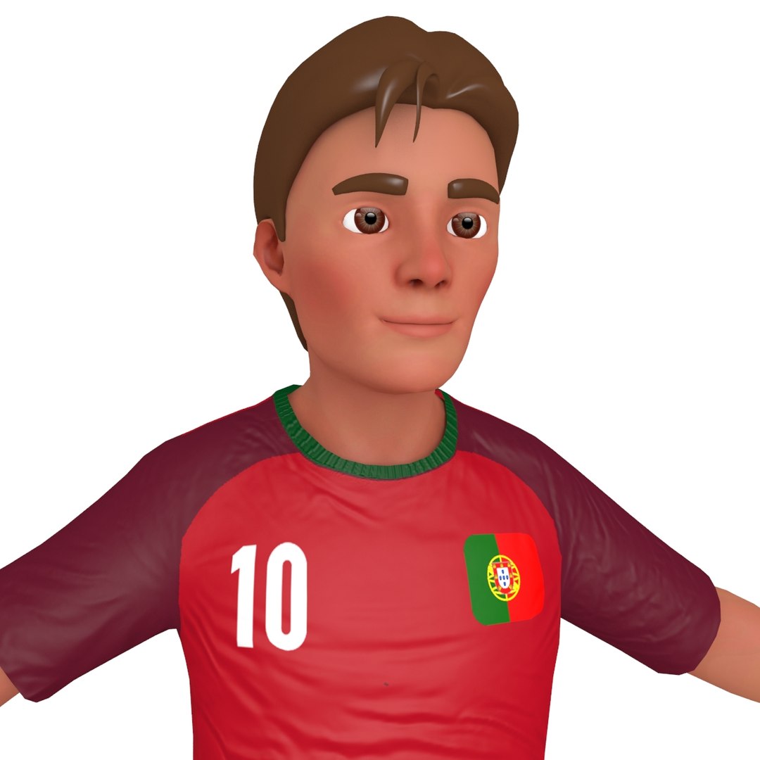 3D Model Cartoon Soccer Player - TurboSquid 1358330
