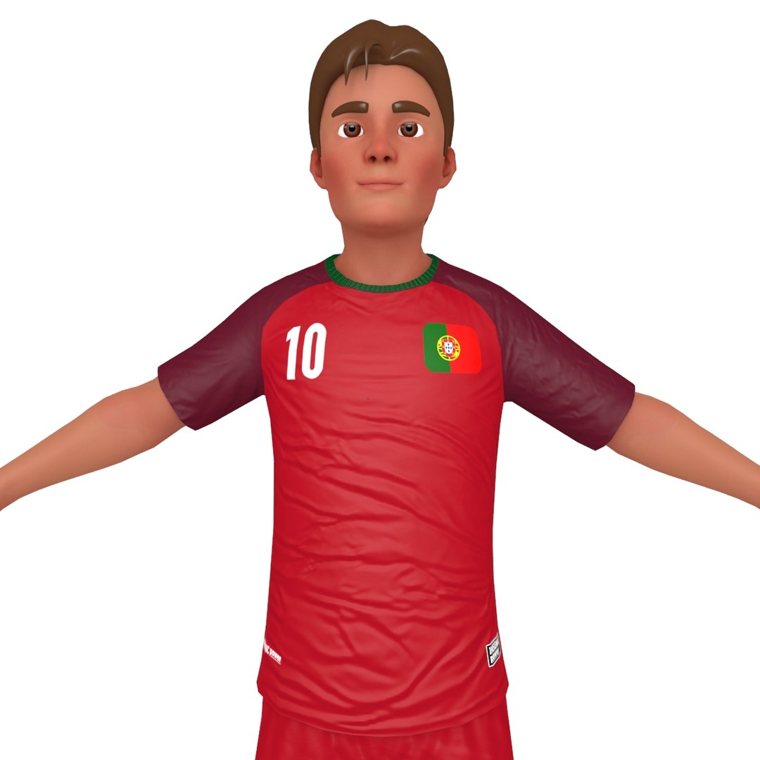 3D Model Cartoon Soccer Player - TurboSquid 1358330