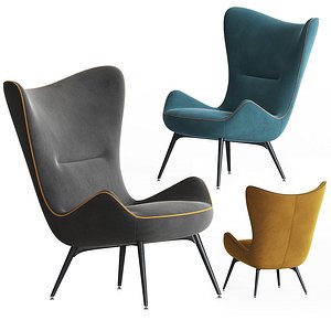 contessa armchair 1956 wittmann 3D