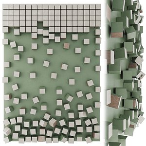 3D Wooden panel model