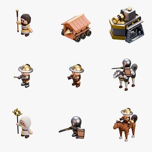 3D model Tinymen - Kingdom of Bagels - Military