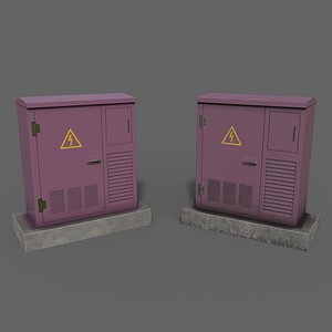 PBR Electric Box Magenta 3D model