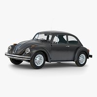 Volkswagen Beetle 1966 Simple Interior Black