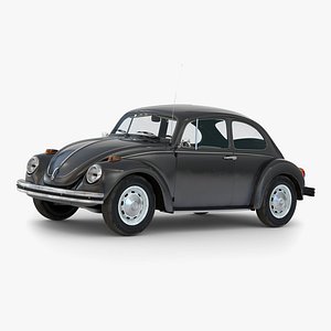 Volkswagen Beetle 1966 Simple Interior Black