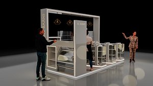 3D MALL KIOSK FUTURISTIC model