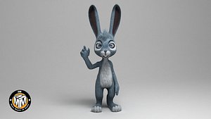 rabbit easter cartoon 3D