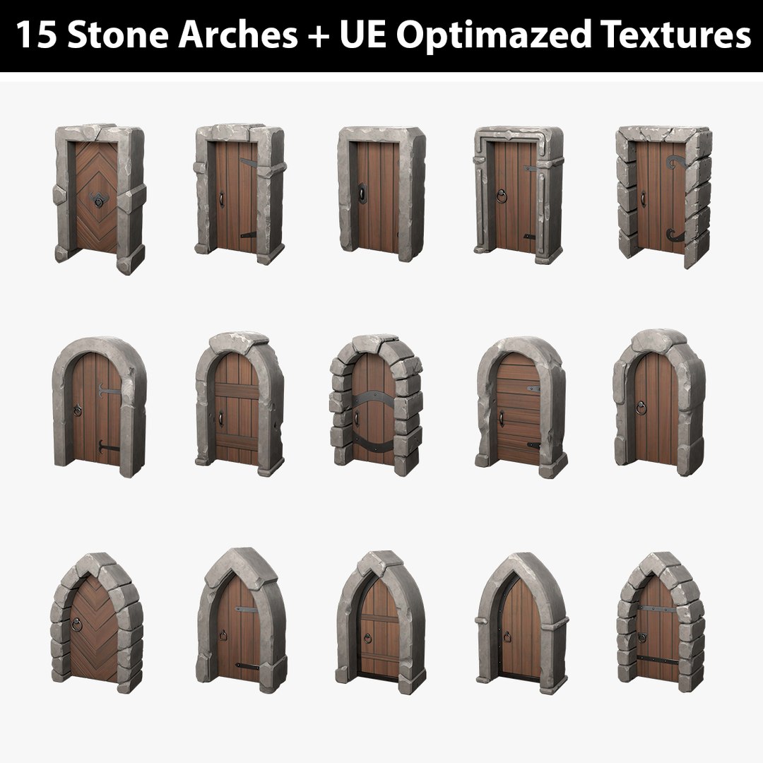 15 Stone Door Arches 3D - TurboSquid 2200062