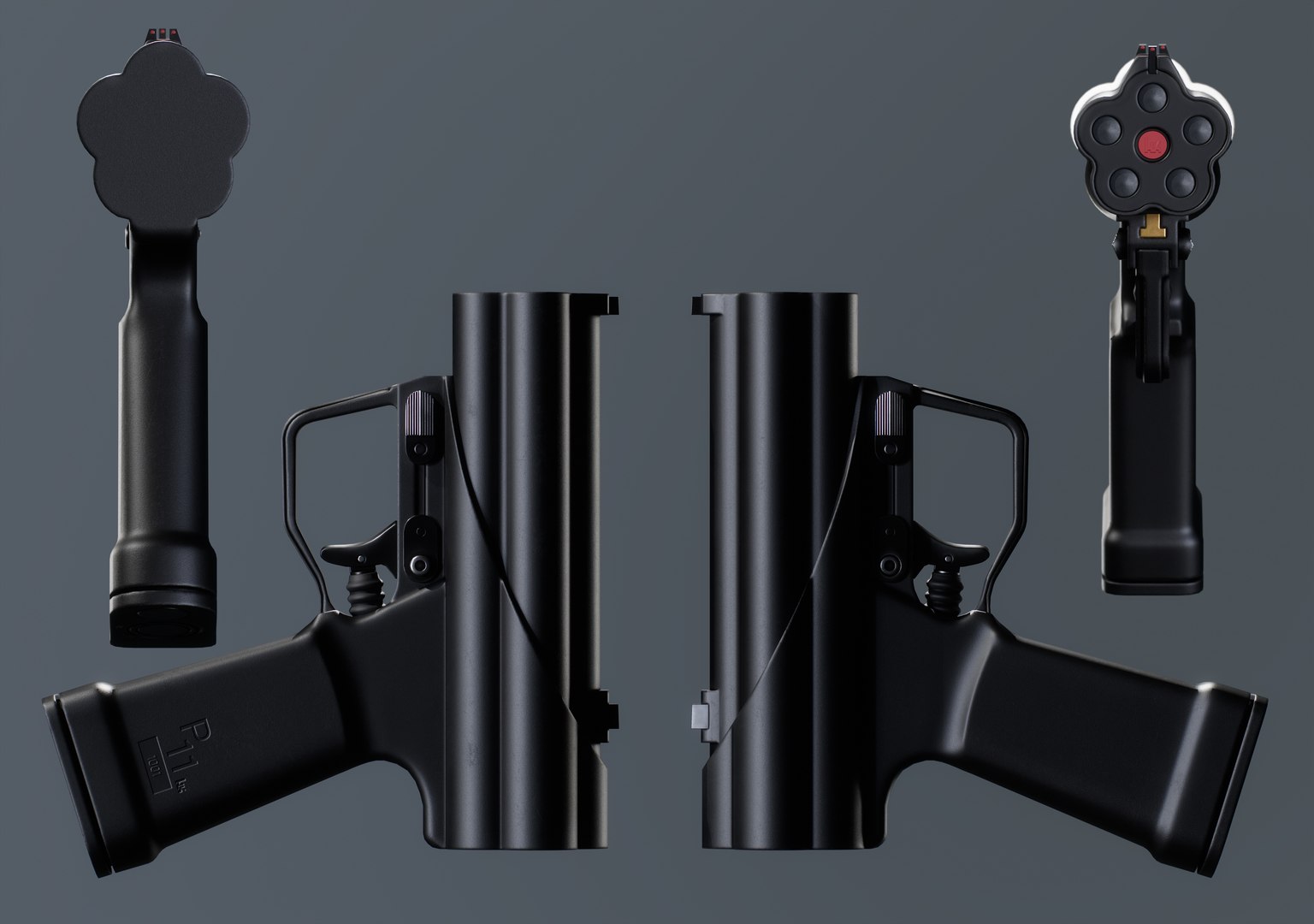 3D Game Ready HK P11 Underwater Pistol TurboSquid 2158032