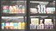Showcase in a supermarket with food and drinks