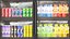Showcase in a supermarket with food and drinks