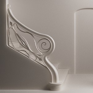 Stairway ramps - Casa Batllo Atrium - Gaudi