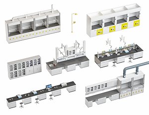 Laboratory Table Experiment Table Laboratory Furniture 3D model