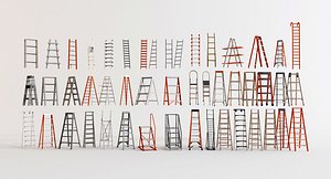 Industrial Ladders Collection Pack 3D model
