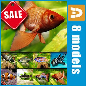 fish aquarium 3d 3ds