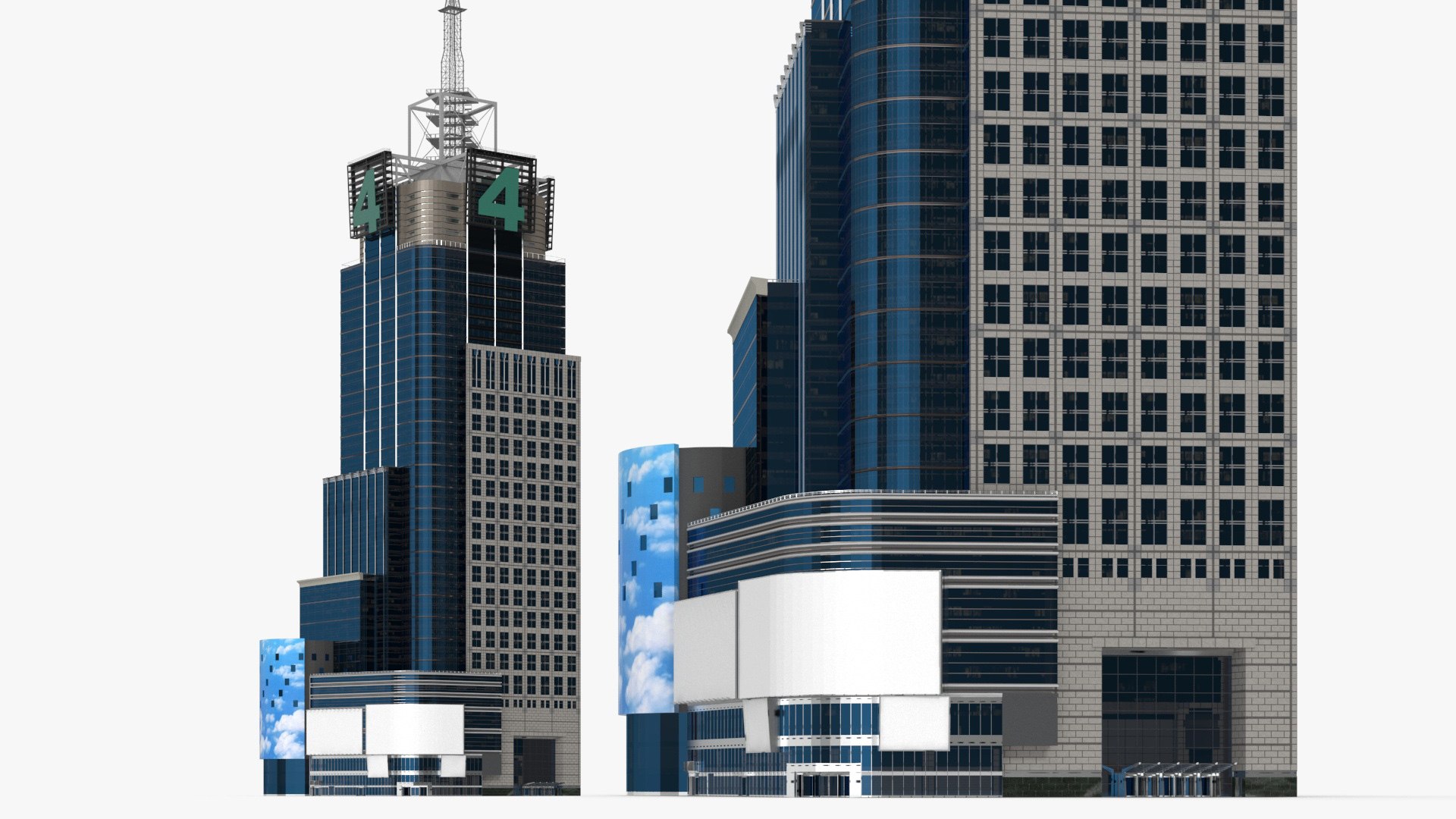 Modern Skyscraper Conde Nast Building 3D model preview