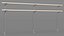 3D Double Ballet Barre Floor Mounted
