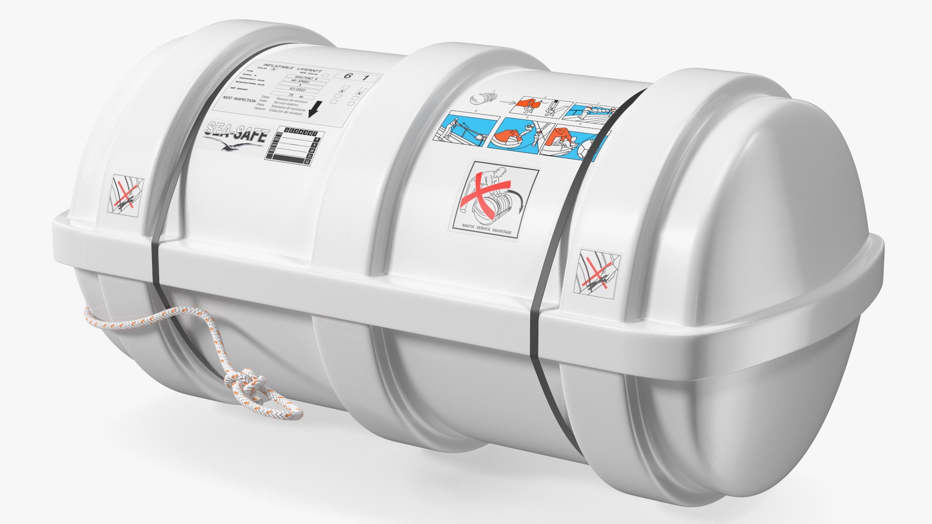 Inflatable Life Raft Capsule 3D model TurboSquid 1999871