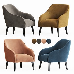 accent occasional chairs laforma 3D model