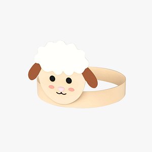 Paper Sheep Headband model