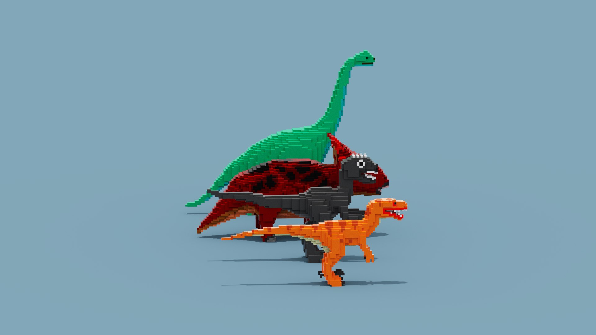 Dinossauro Pixelado Modelo 3D - TurboSquid 1937551