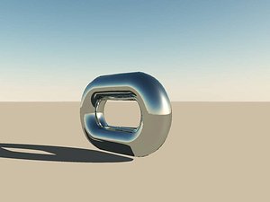 steel chain link 3d model