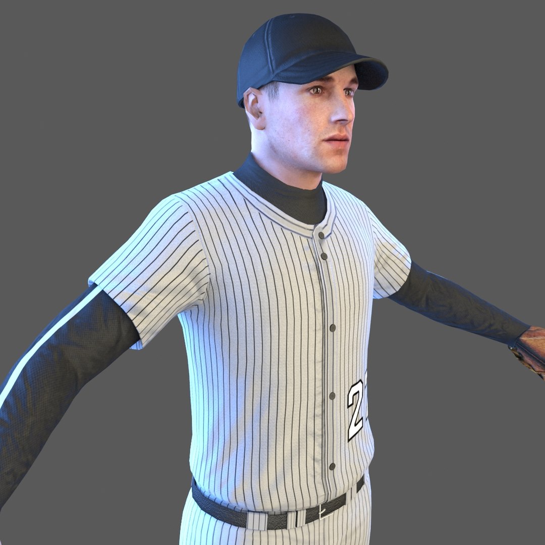 3D Model Baseball Player Ball - TurboSquid 1462964