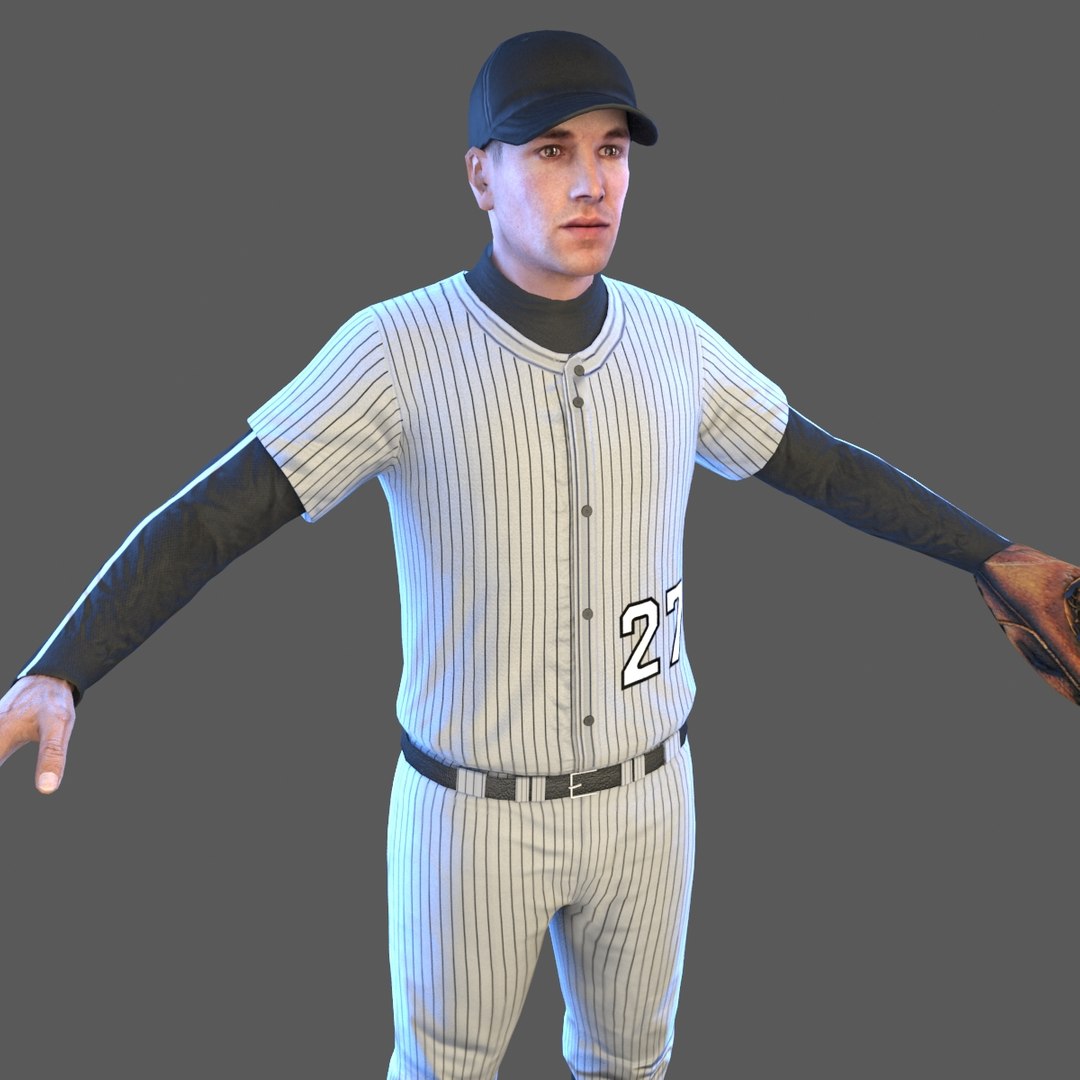 3D Model Baseball Player Ball - TurboSquid 1462964