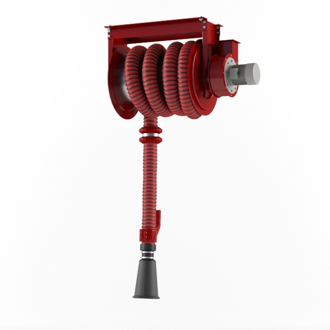 3D Engine Exhaust Hose Reels Model TurboSquid 1350467