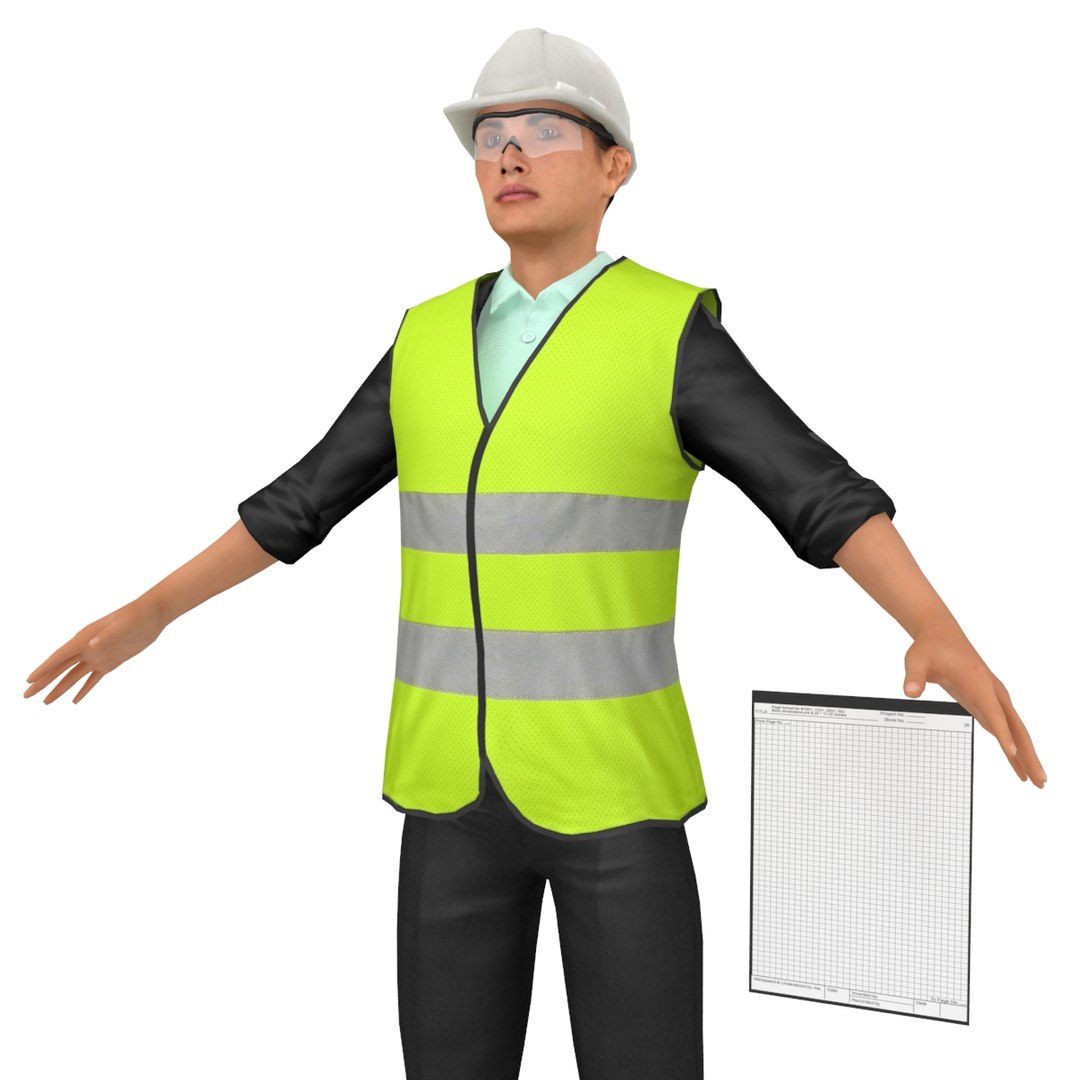 3D Female Engineer Model - TurboSquid 1356271