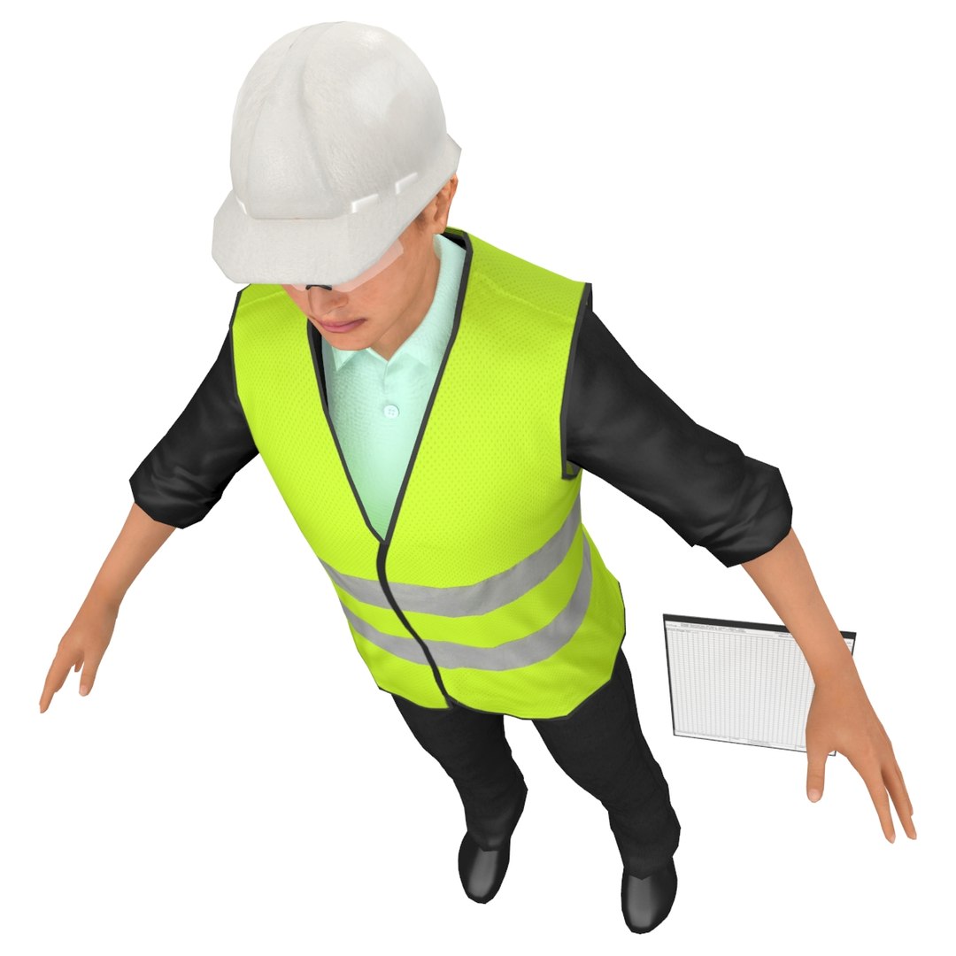 3D Female Engineer Model - TurboSquid 1356271