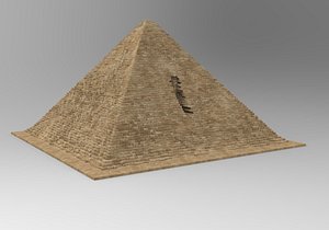 Pyramid of Menkaure Ancient Egyptian 3D Model