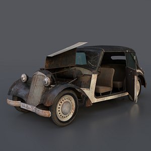 Old rusty german car DKW F8
