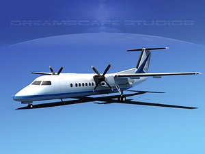 3d dhc-8 q300 model