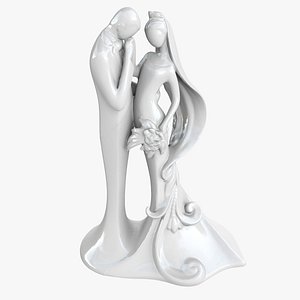 3D Wedding Couple Figurine