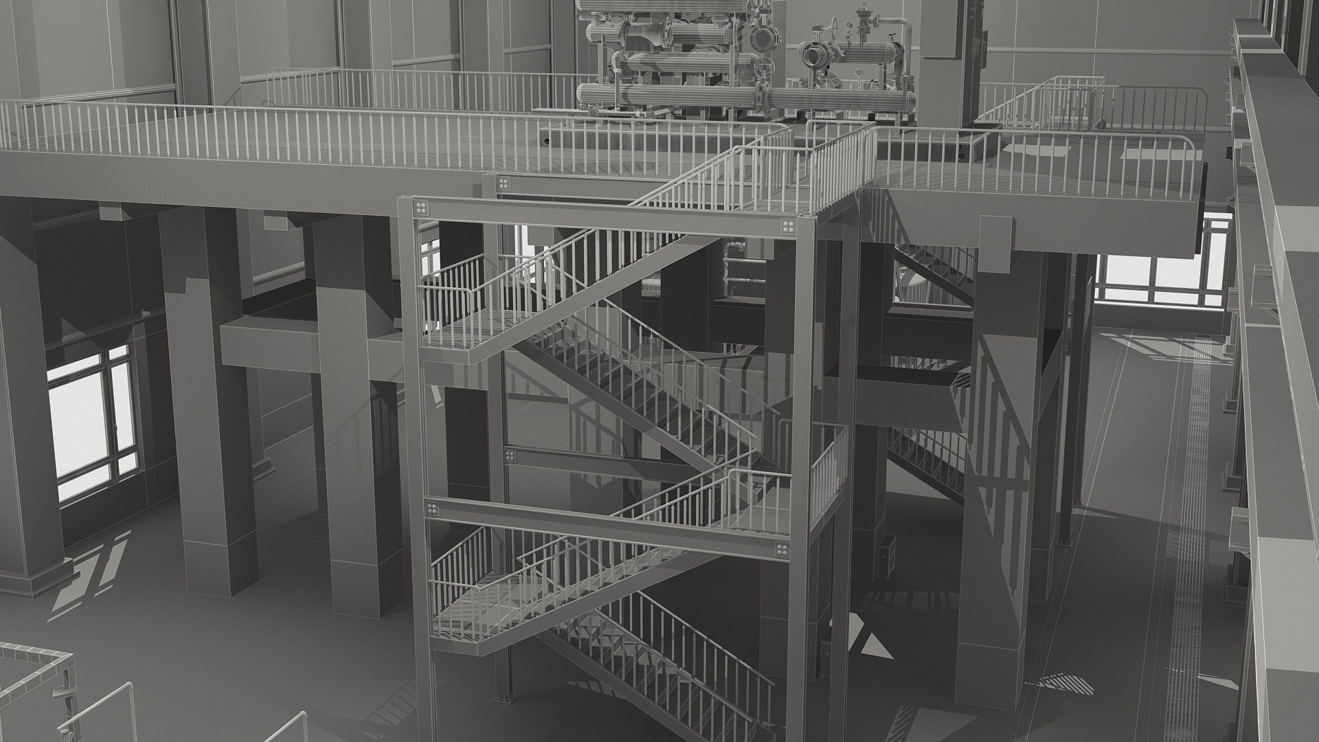 Factory Interior 3D Model - TurboSquid 2382223